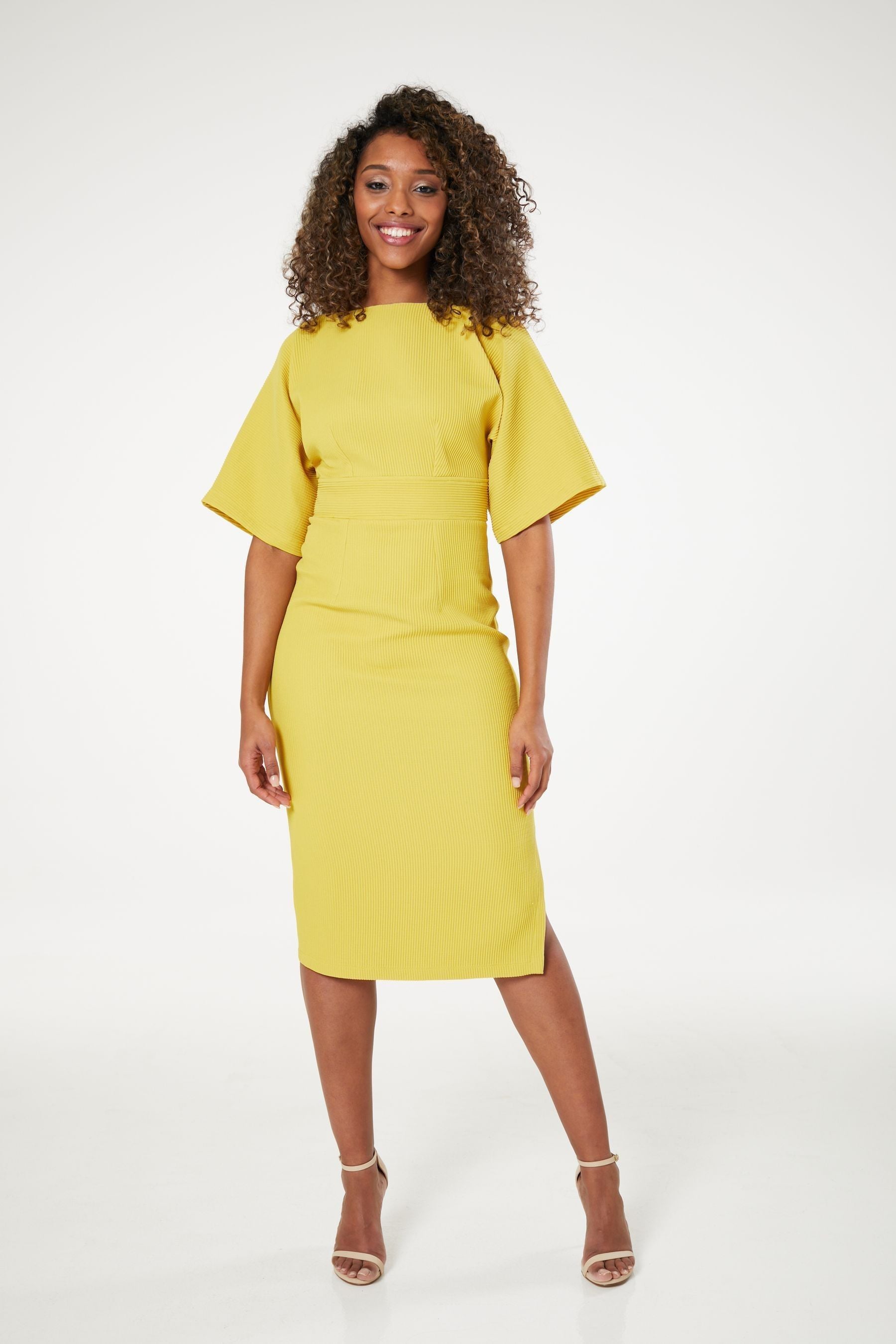 Buy Closet Yellow London Kimono Midi Dress from Next Netherlands