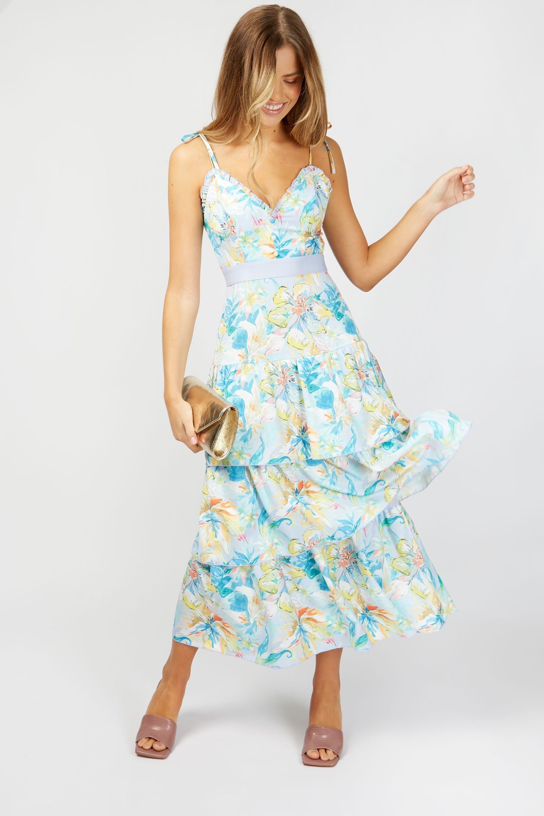 Little mistress floral print maxi dress shop