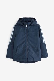 Name It Navy Zip Up Printed Raincoat - Image 1 of 1