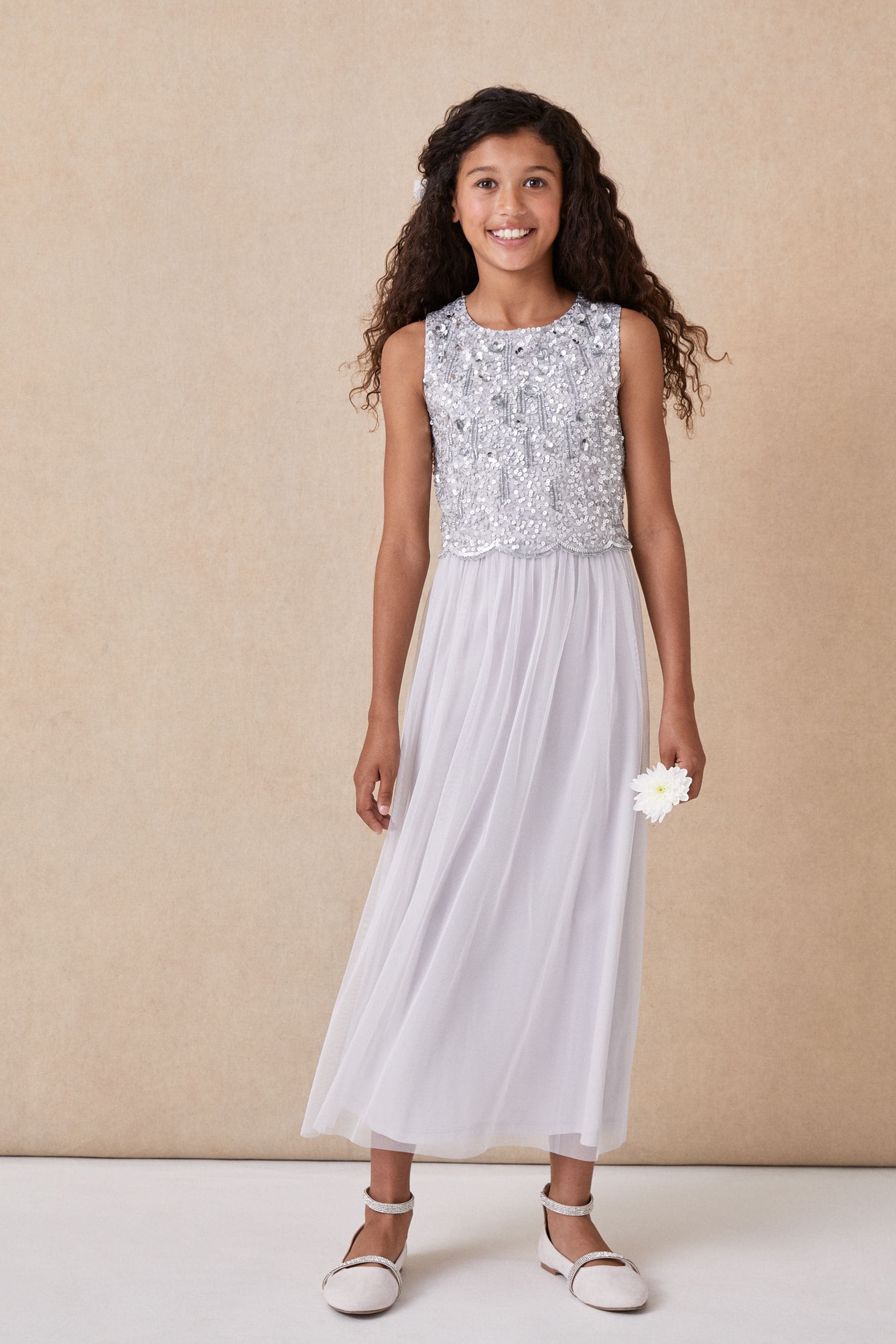 Lipsy silver lace dress clearance
