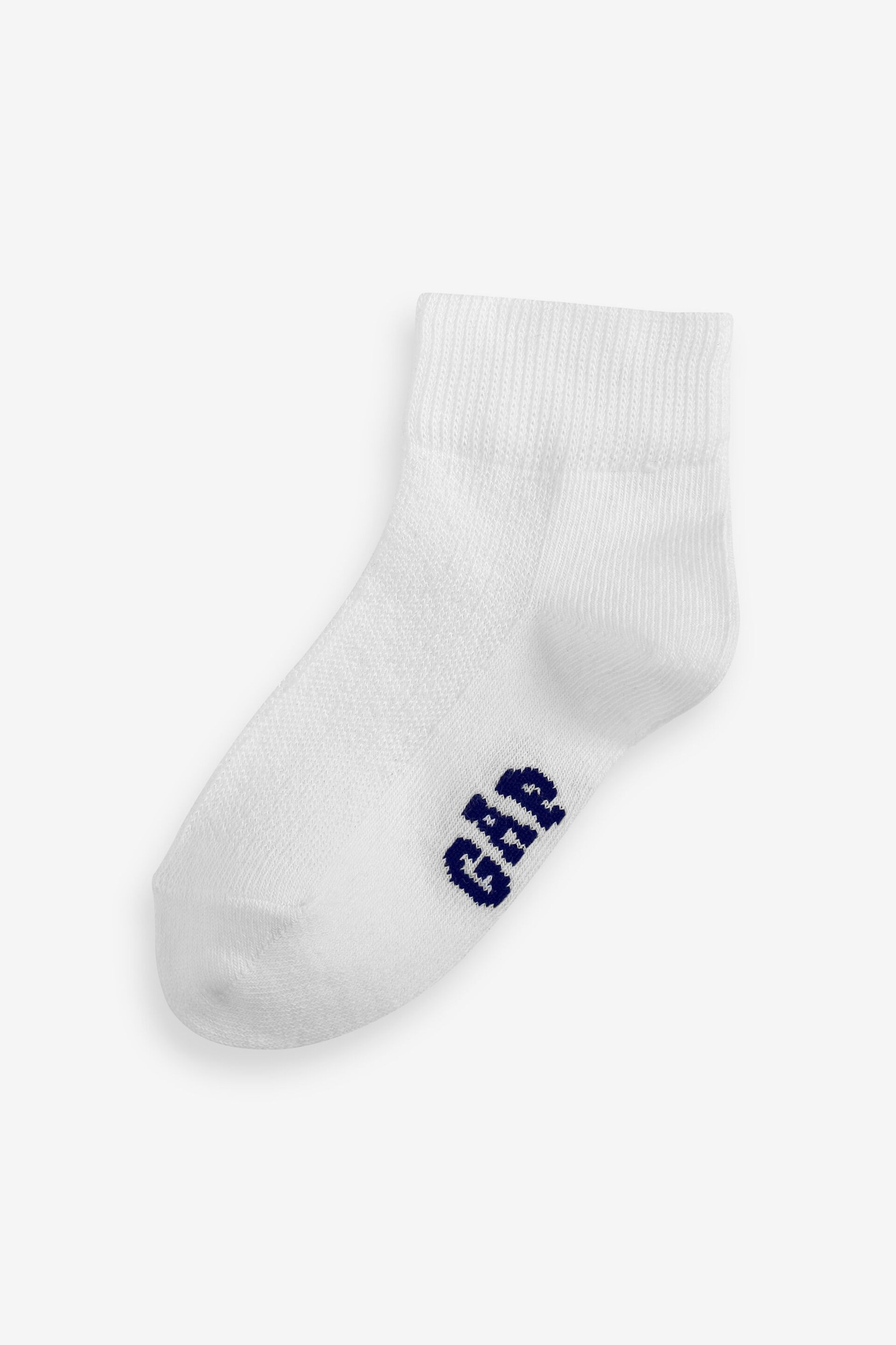 Gap Grey Kids Logo Quarter Crew Socks 3 Pack - Image 2 of 4