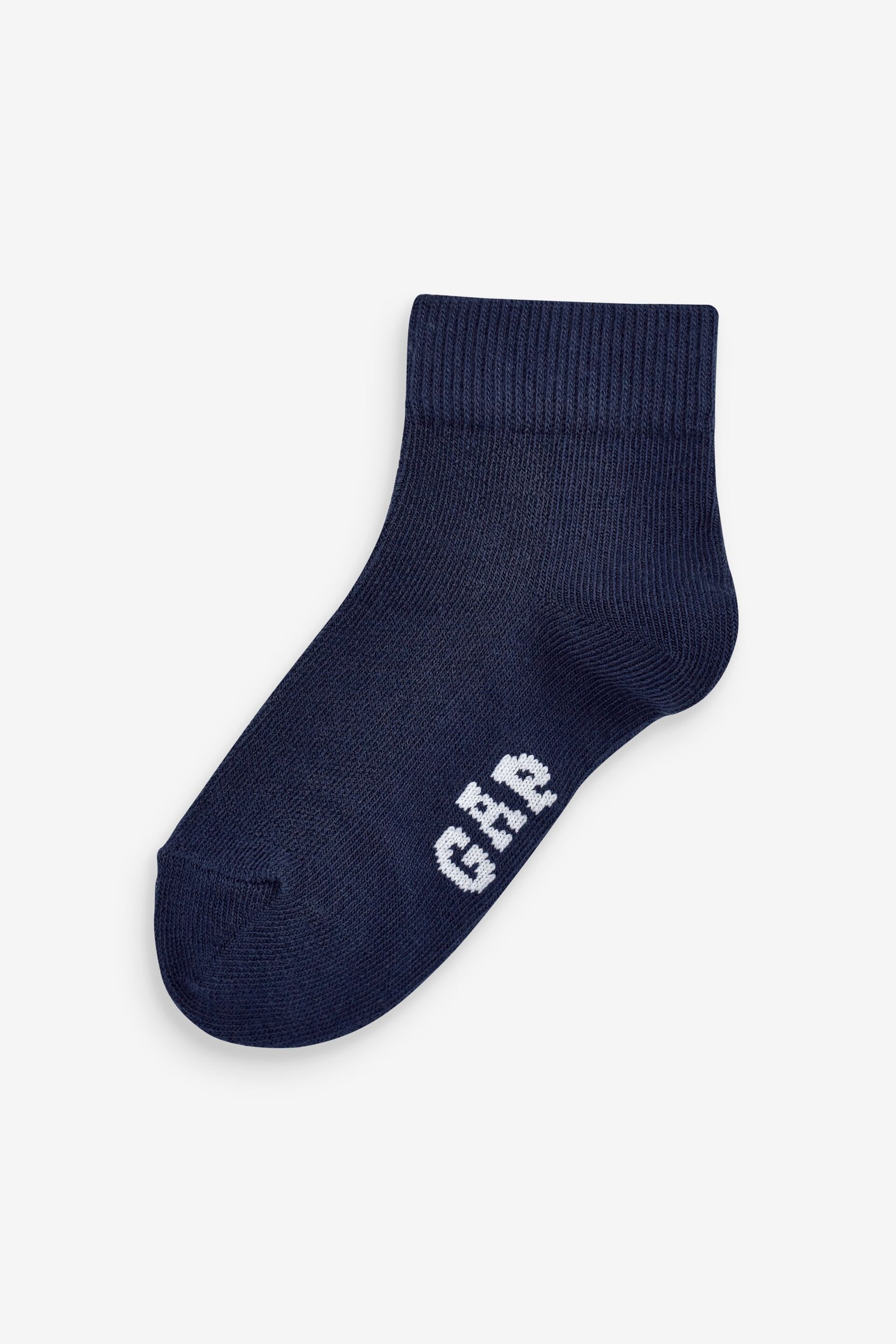 Gap Grey Kids Logo Quarter Crew Socks 3 Pack - Image 4 of 4