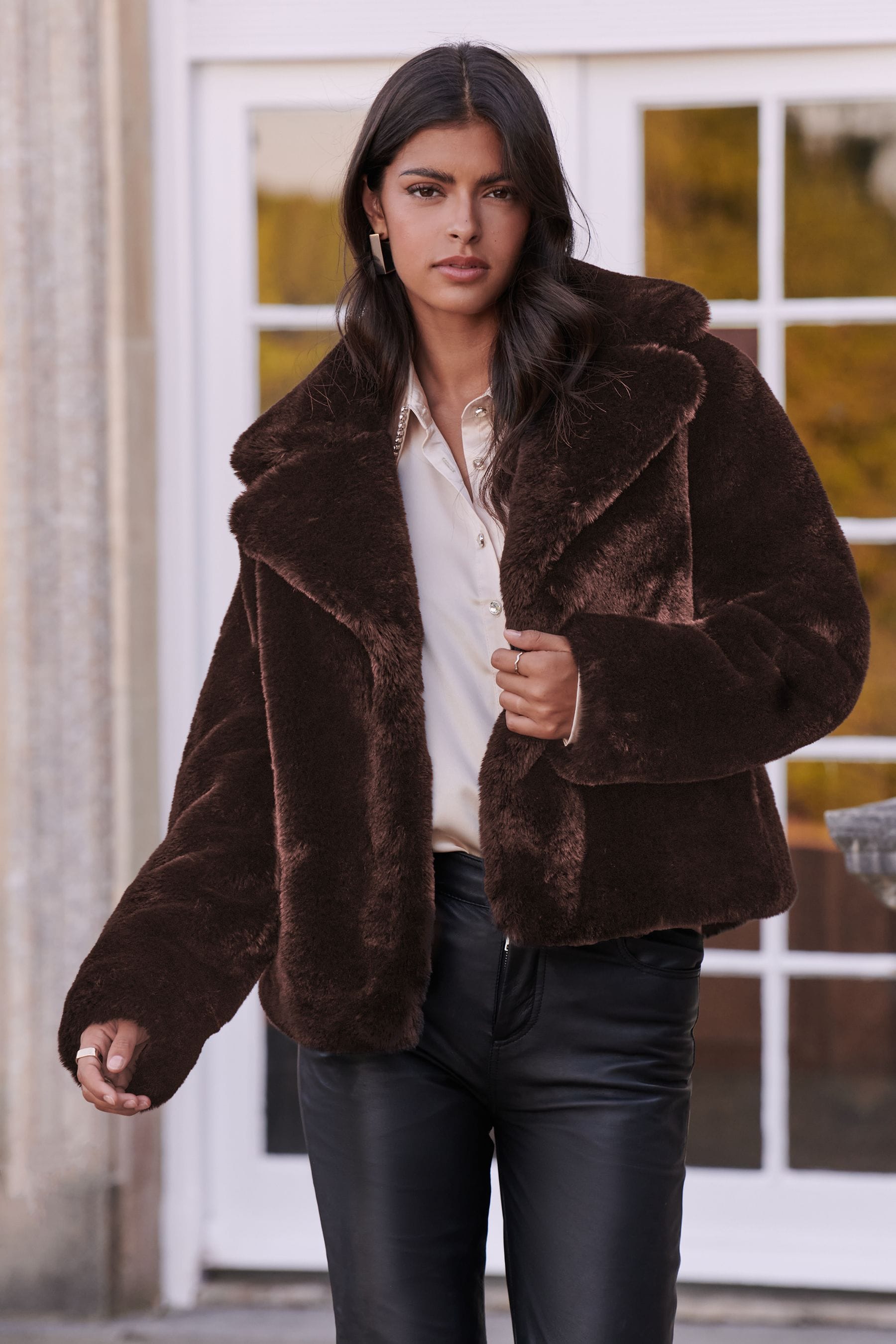Lipsy fur cardigan online