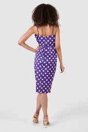 Closet Purple London Midi Wrap Slip Dress - Image 6 of 6