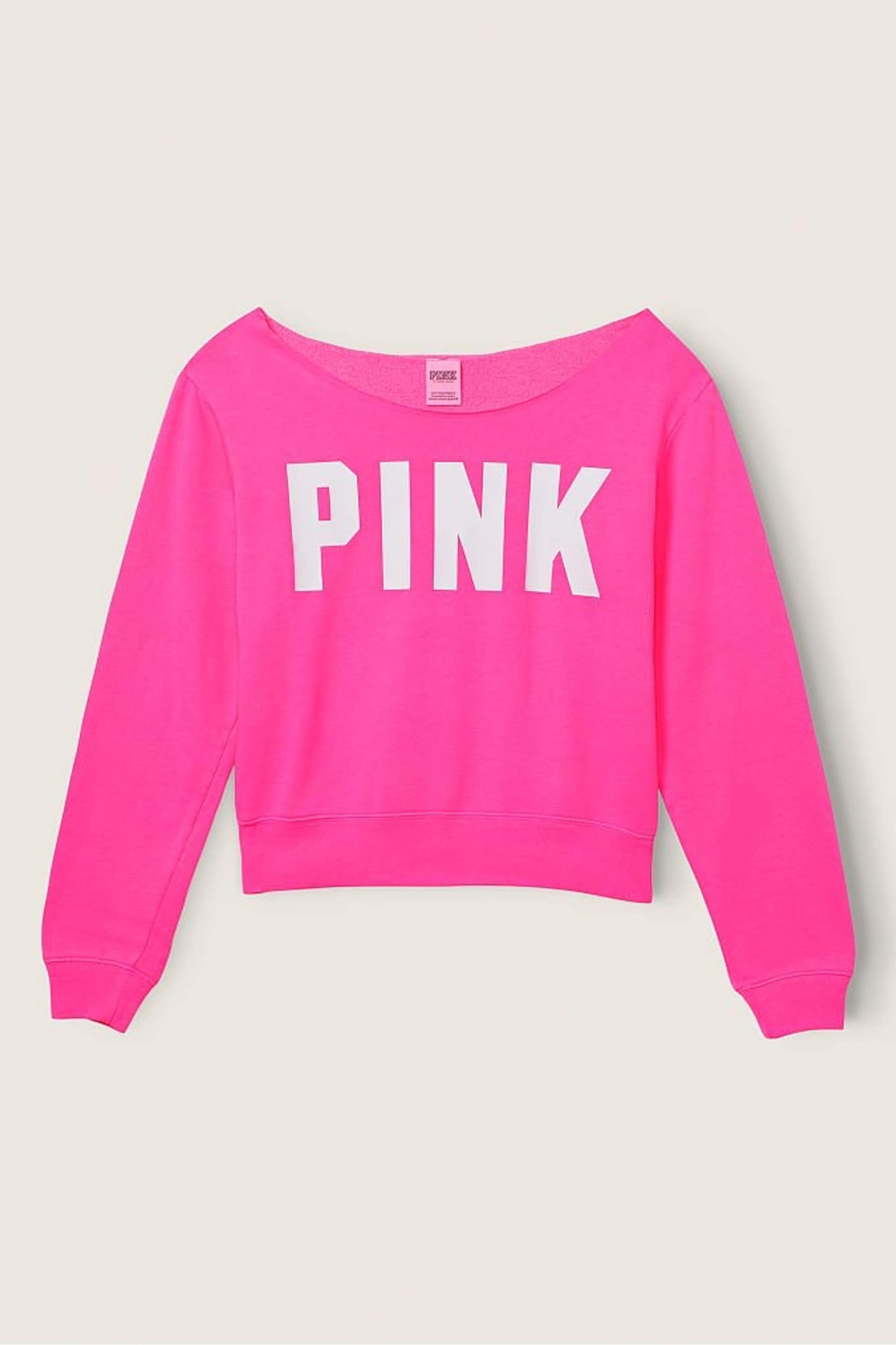 Victoria's Secret PINK Everyday Lounge Off The Shoulder Sweatshirt - Image 3 of 3