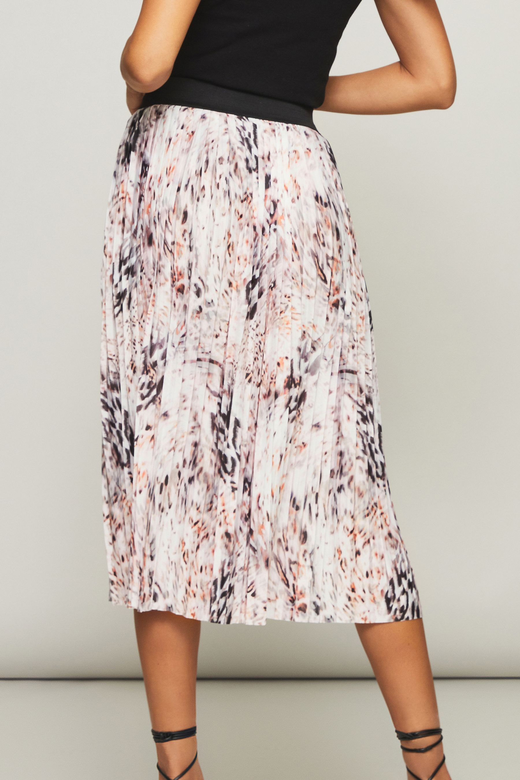 Lipsy zebra print pleated skirt shop
