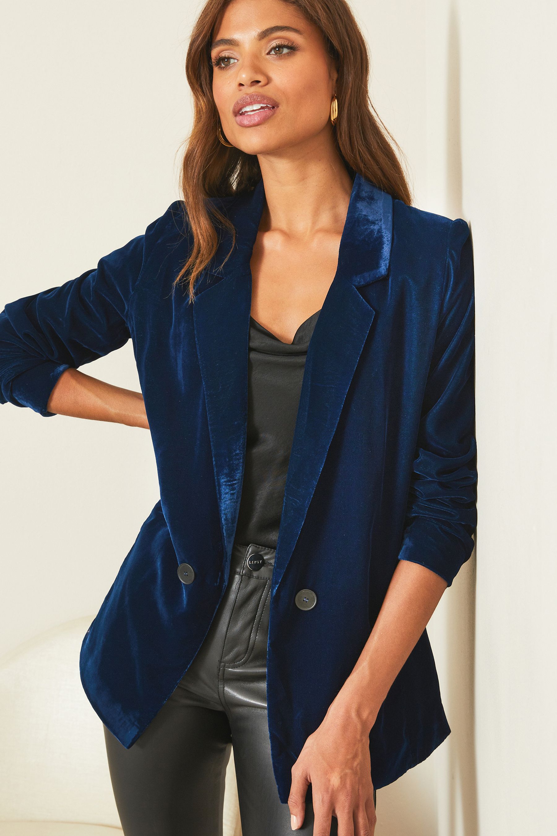 Buy Lipsy Teal Velvet Blazer from Next Lithuania