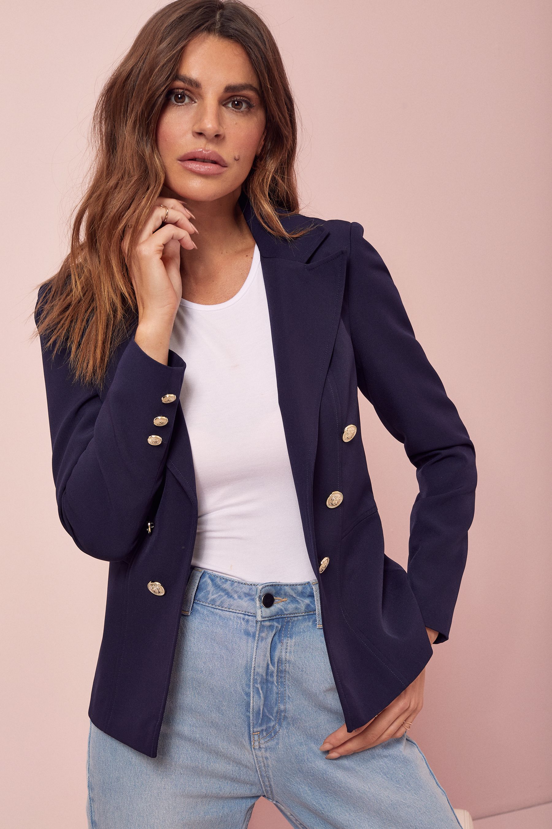 Petite navy blazer sale