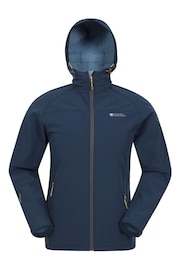 Mountain Warehouse Blue Exodus Mens Showerproof Softshell - Image 1 of 6