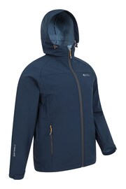 Mountain Warehouse Blue Exodus Mens Showerproof Softshell - Image 2 of 6