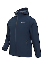 Mountain Warehouse Blue Exodus Mens Showerproof Softshell - Image 4 of 6