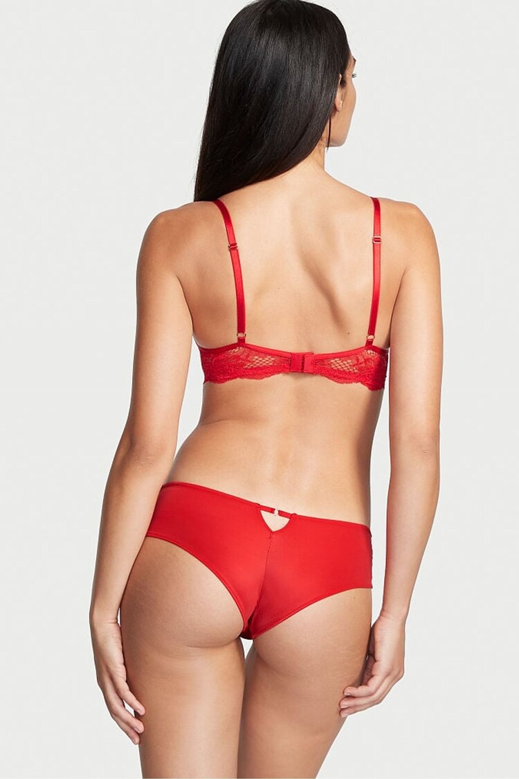 Victoria's Secret Lipstick Red Lace Cheeky Knickers - Image 2 of 4