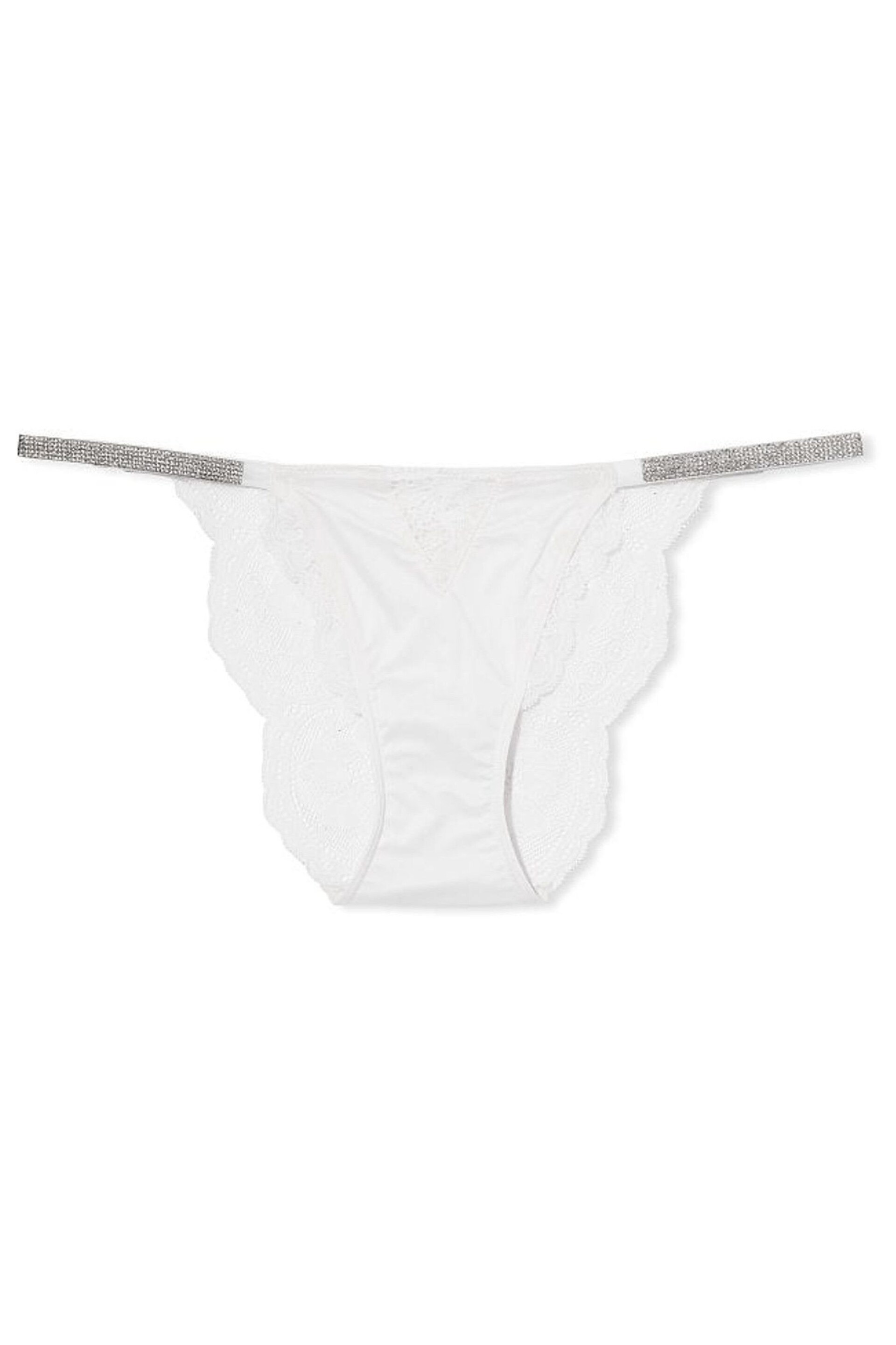 Victoria's Secret Coconut White Smooth Cheeky Shine Strap Knickers - Image 3 of 3