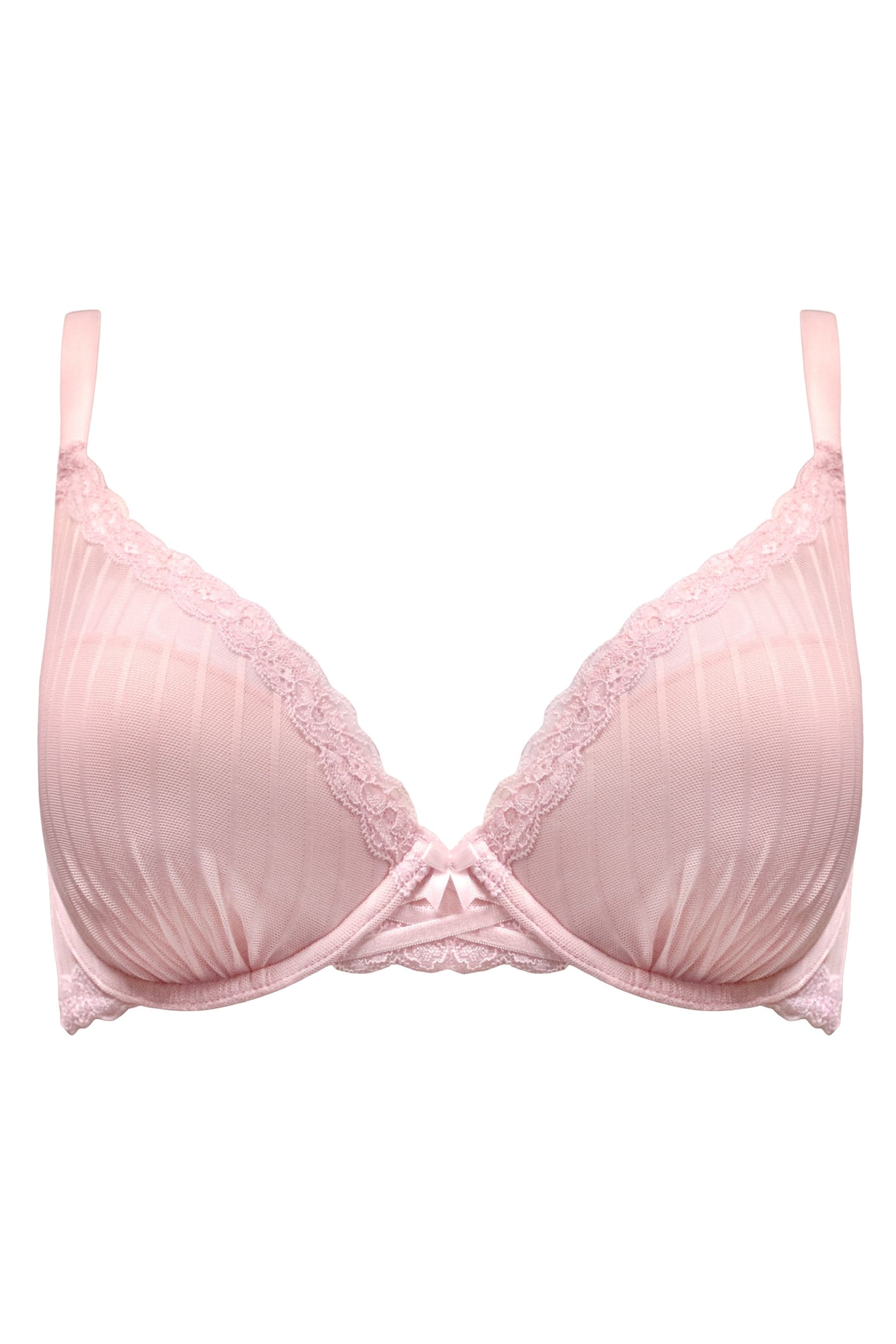 Pour Moi Pink Luxe Linear Contour Lightly Padded Bra - Image 4 of 5