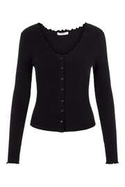 PIECES Black Long Sleeve Lightweight V Neck Cardigan - Image 4 of 4