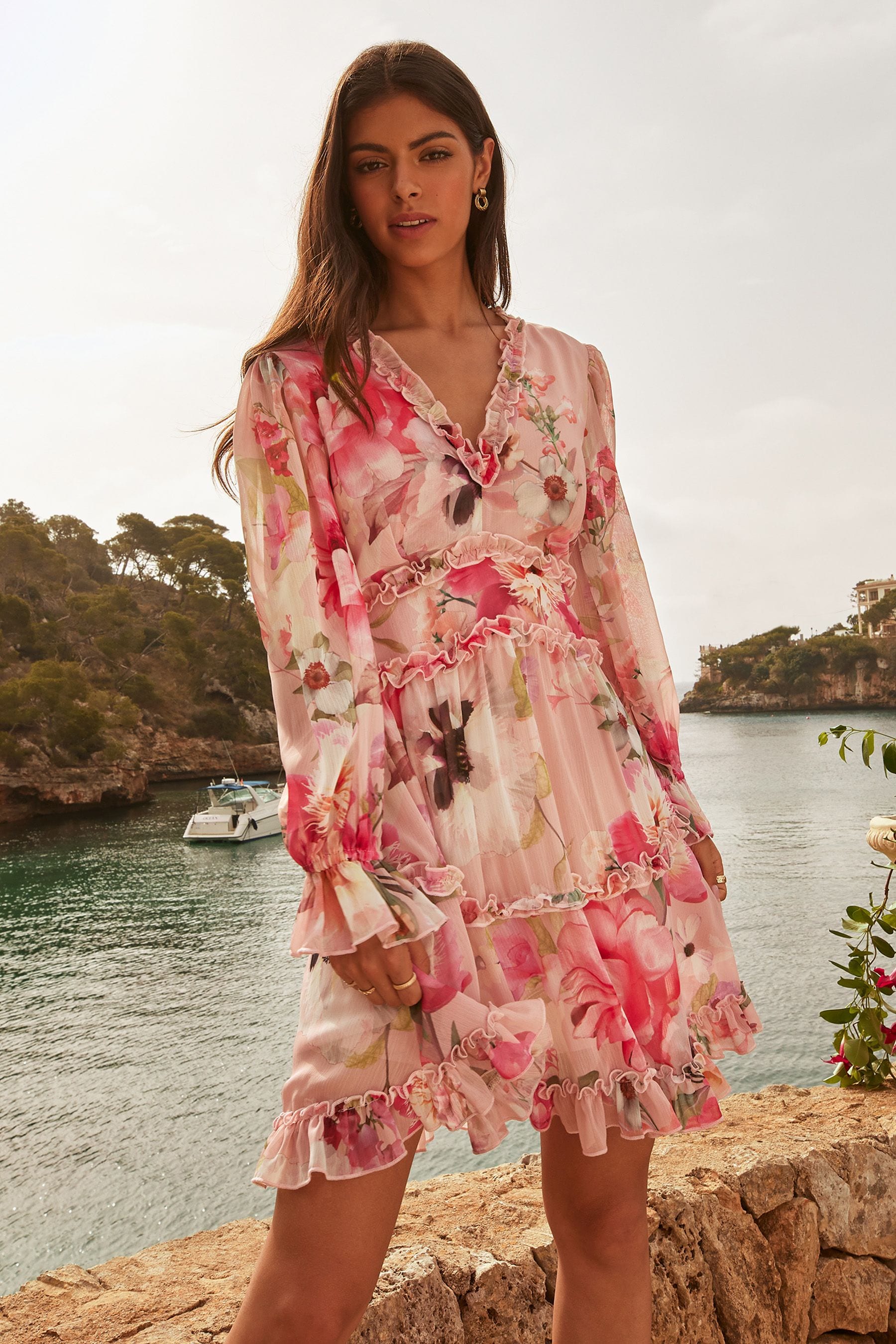 Lipsy floral tea dress 2025