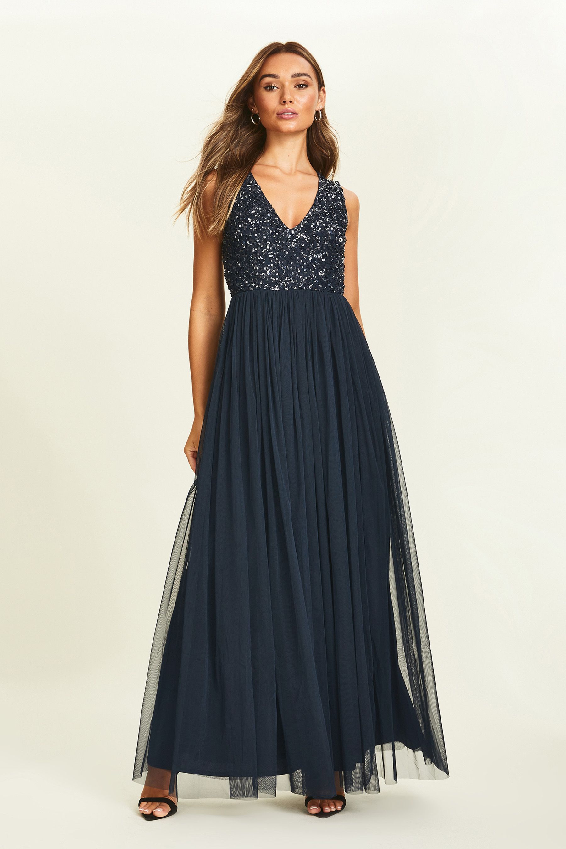 Maya sleeveless sequin bodice store