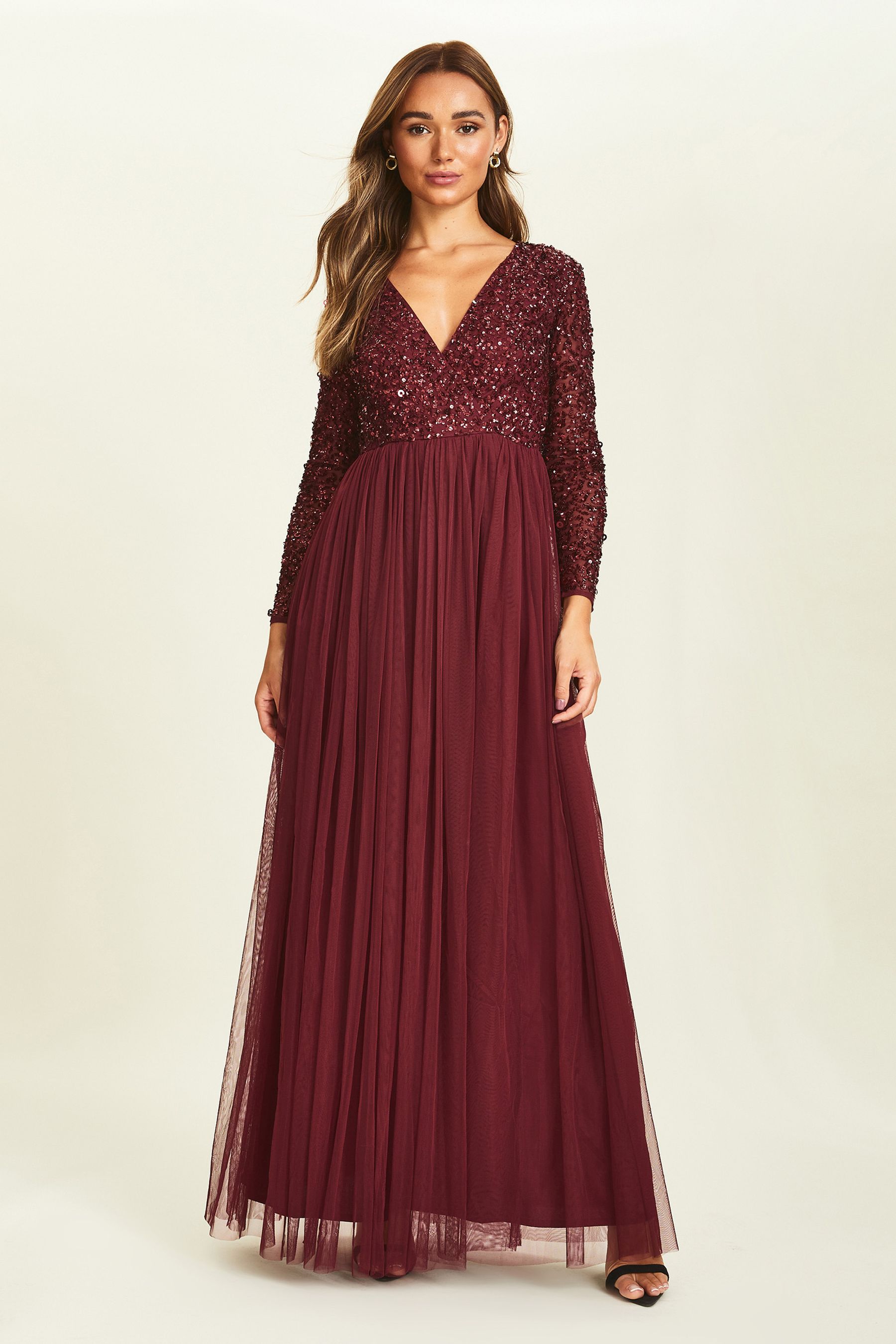 Maya wrap maxi dress shop