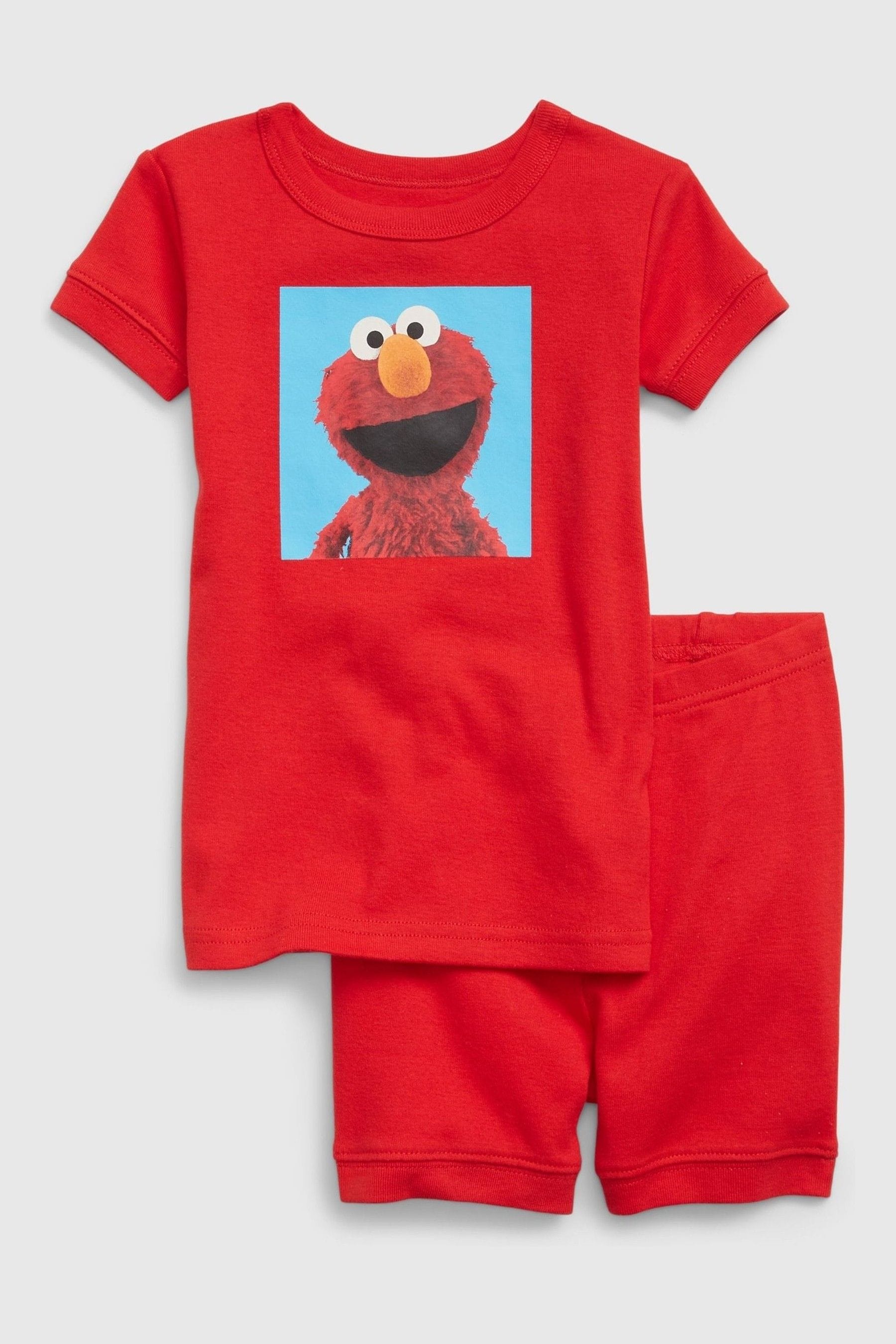 Buy Gap Red Sesame Street Organic Cotton Elmo Print Pyjamas Short Set from Next Luxembourg
