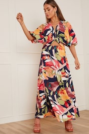 Chi Chi London Black Multi Cut Out Floral Maxi Dress - Image 3 of 4