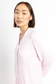 Chelsea Peers Pink Curve Modal Button Up Pyjama Set - Image 4 of 5