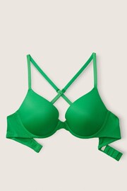 Victoria's Secret PINK Happy Camper Green Wear Everywhere Smooth Push Up T-Shirt Bra - Image 5 of 5