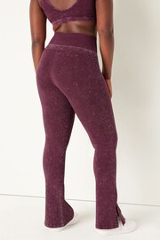 Victoria's Secret PINK Rich Maroon Red Foldover Flare Legging - Image 2 of 4
