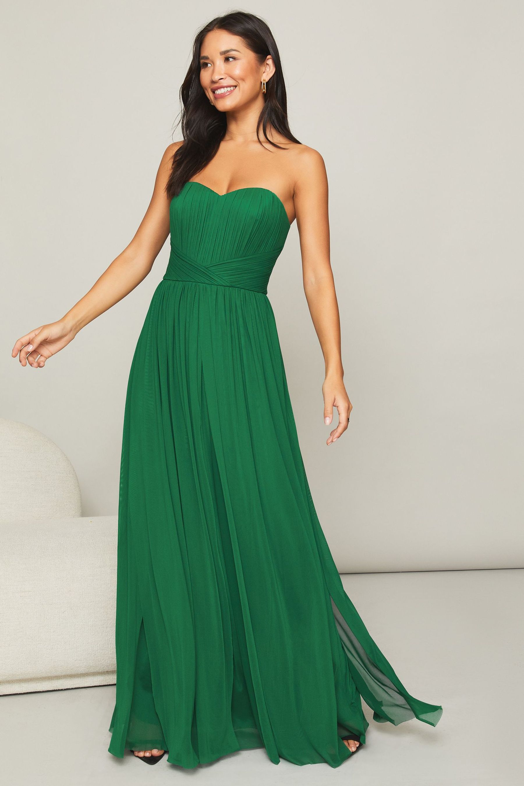 Buy Lipsy Forrest Green Bridesmaid Bella Multiway Bandeau Bridesmaid Dress from Next Luxembourg