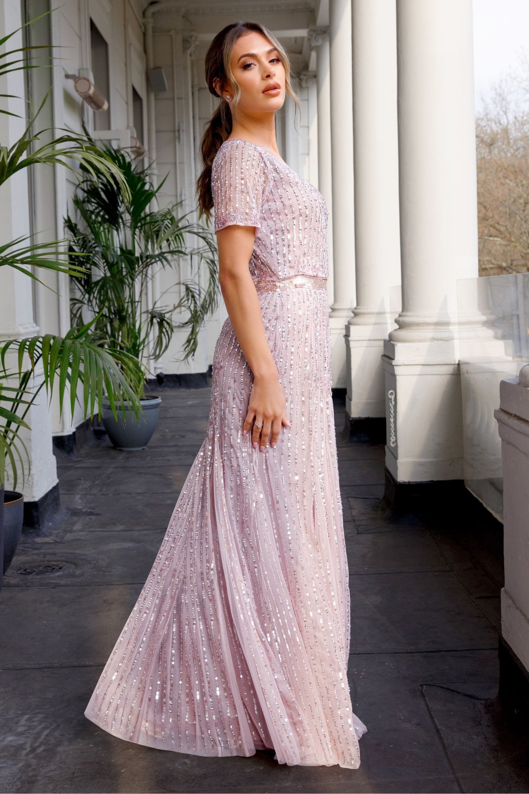 Sistaglam sequin wrap maxi dress on sale