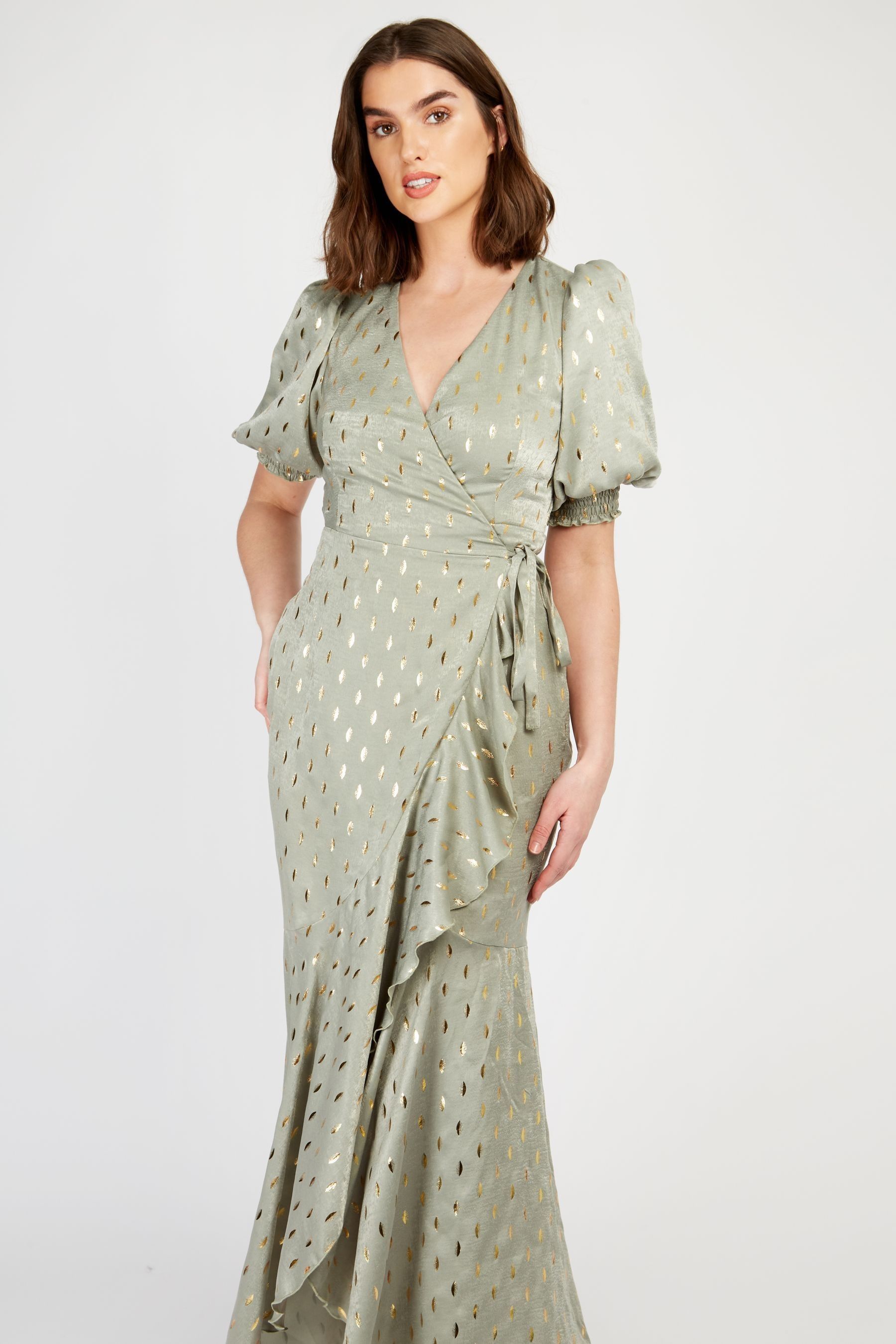 Little mistress sage green maxi dress shop