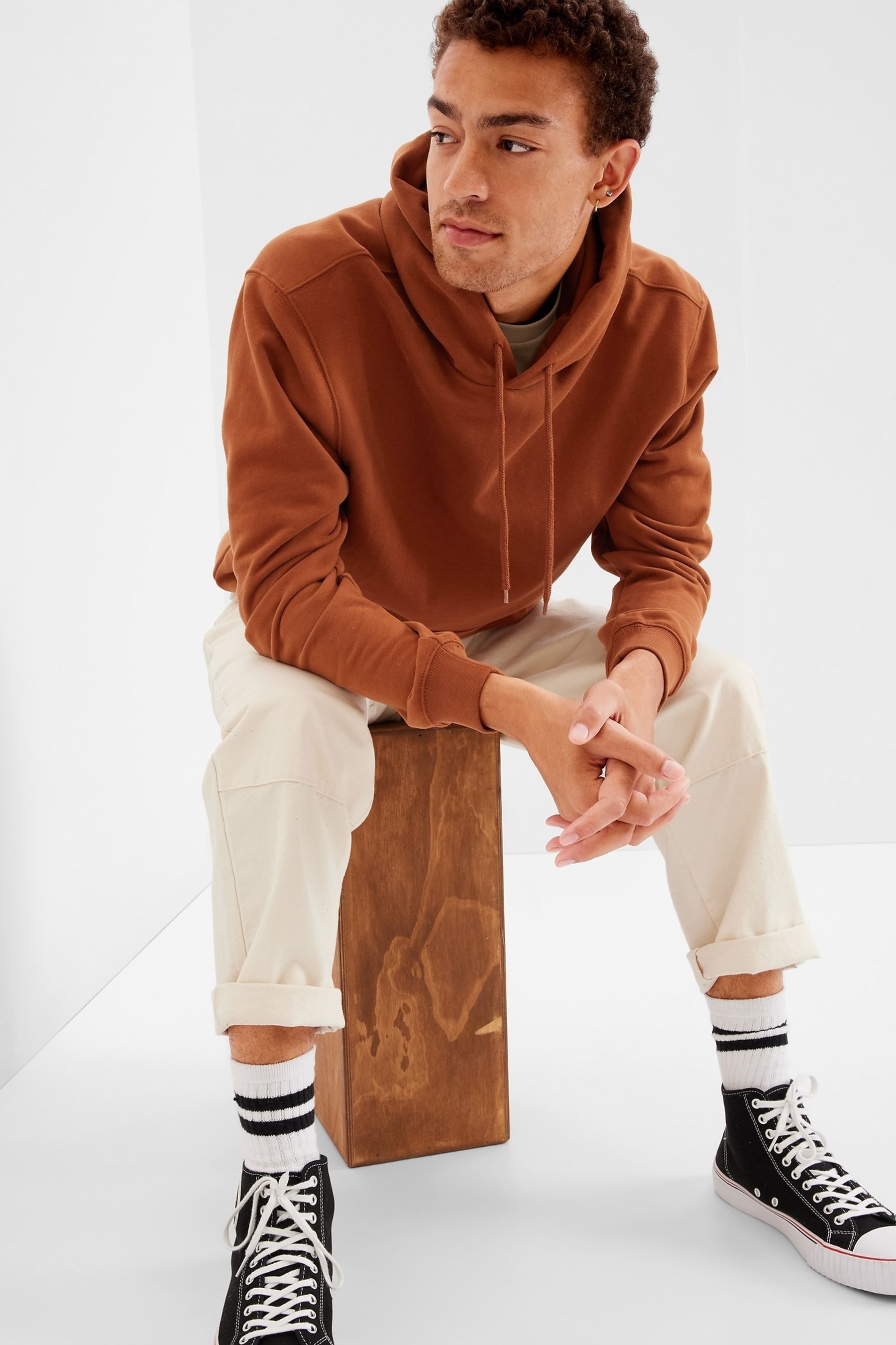 Buy Gap Light Brown Vintage Soft Hoodie from Next Luxembourg