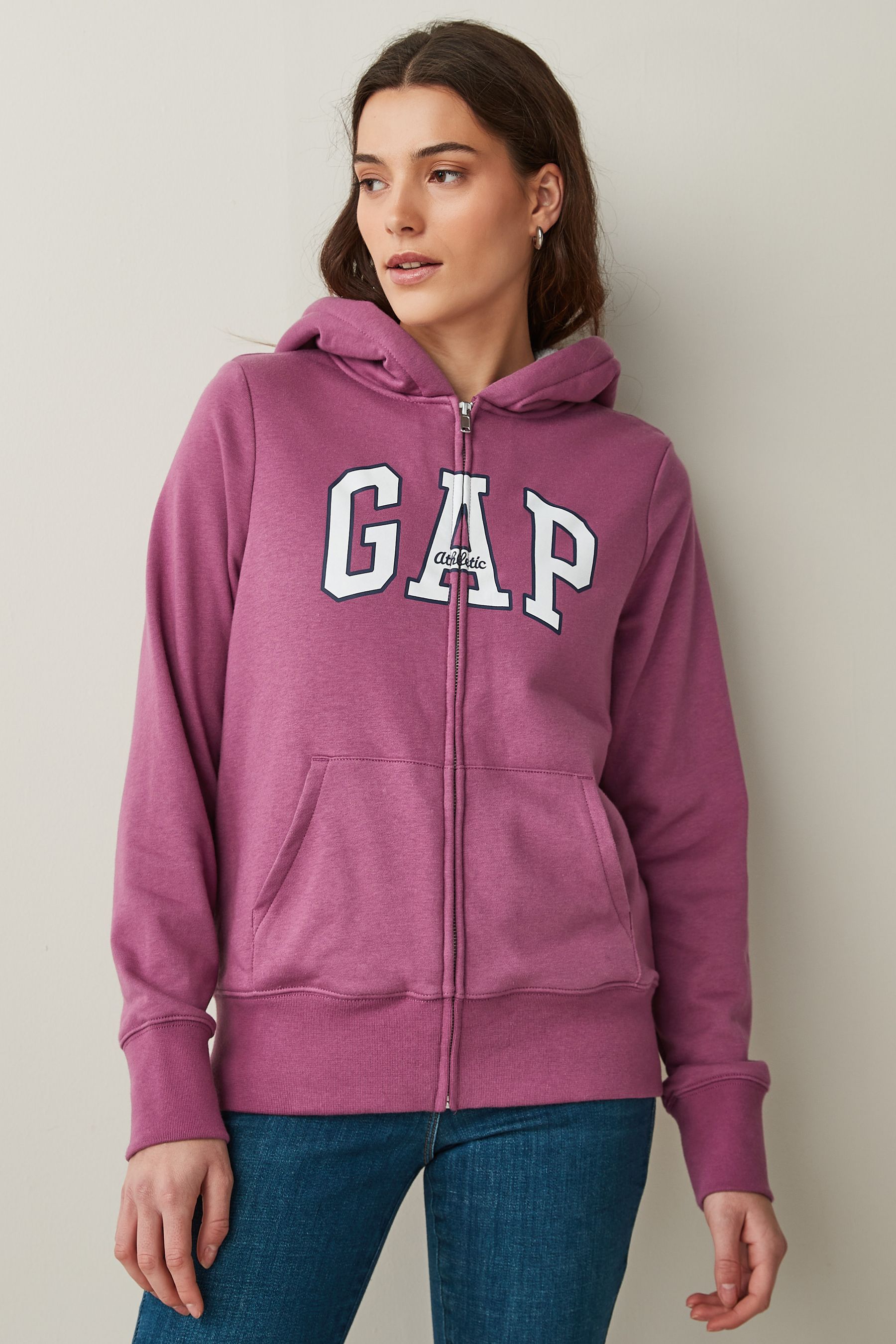 Buy Gap Purple Logo Sherpa Hoodie from Next Ireland