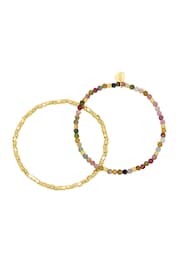 Estella Bartlett Gold Coco Bead and Tourmaline Bracelets - Image 1 of 3