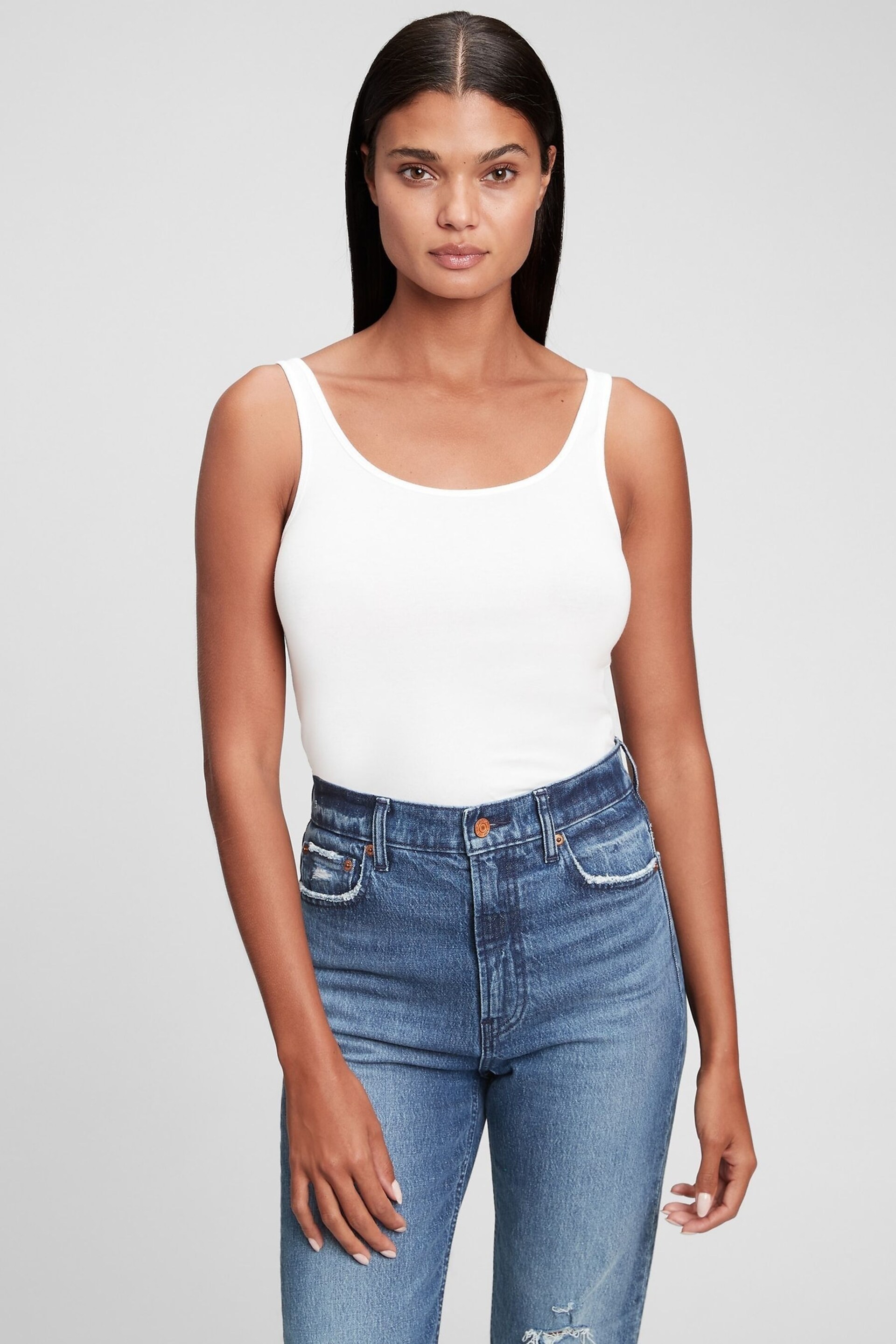 Gap White Favourite Tank Top - Image 2 of 3