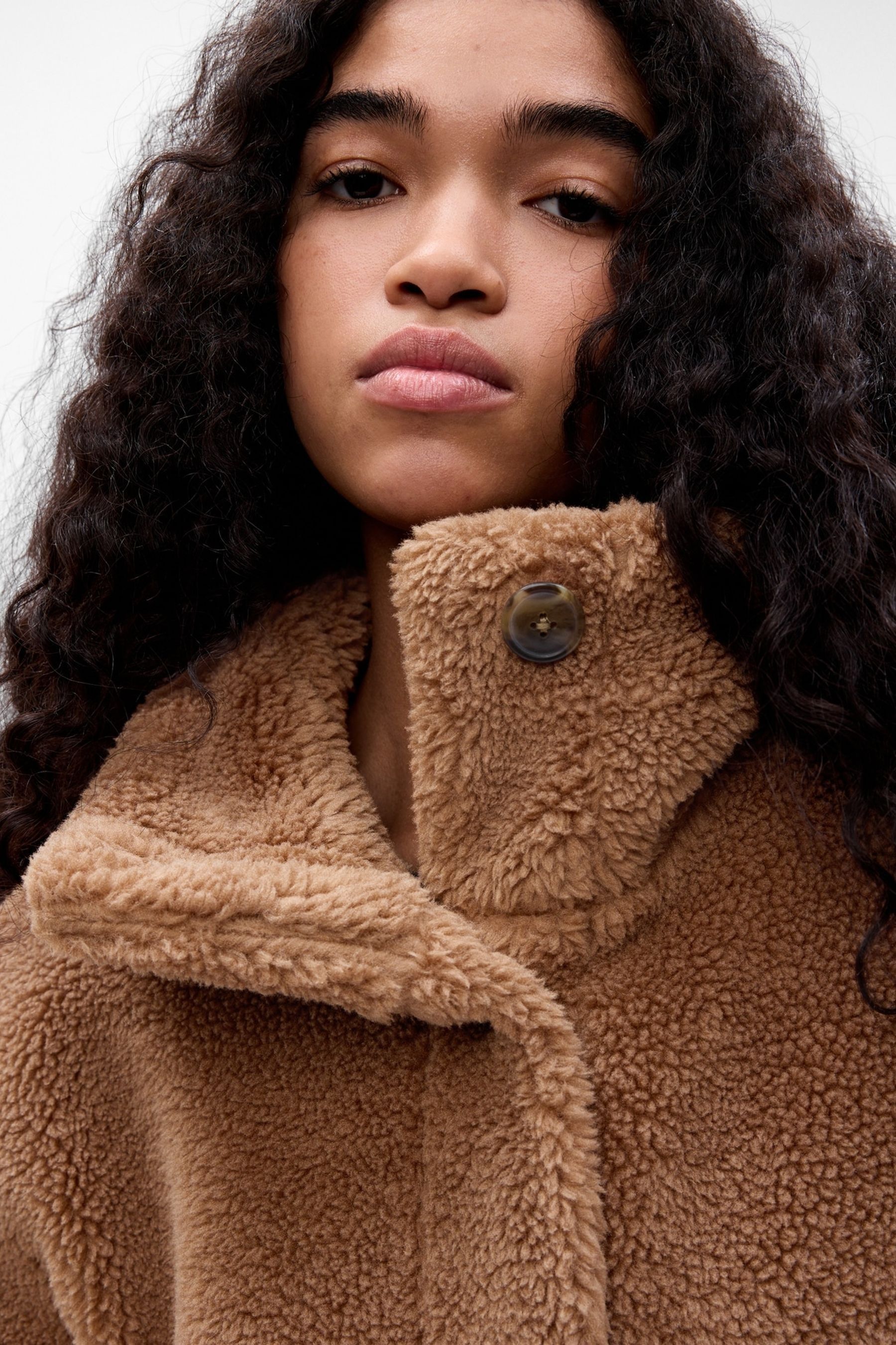 Buy Gap Brown Long Sherpa Coat from Next Ireland