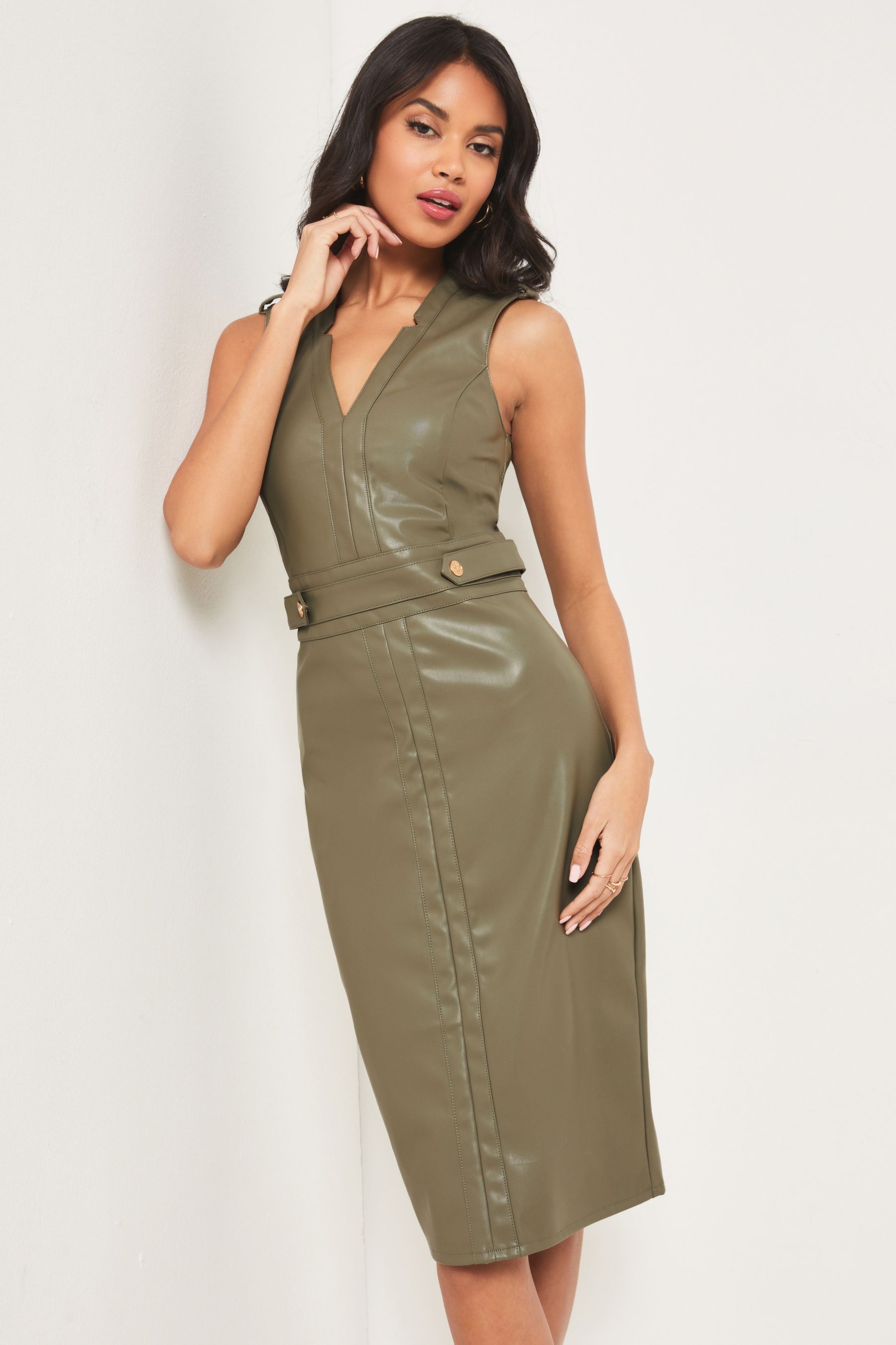 Lipsy khaki dress top