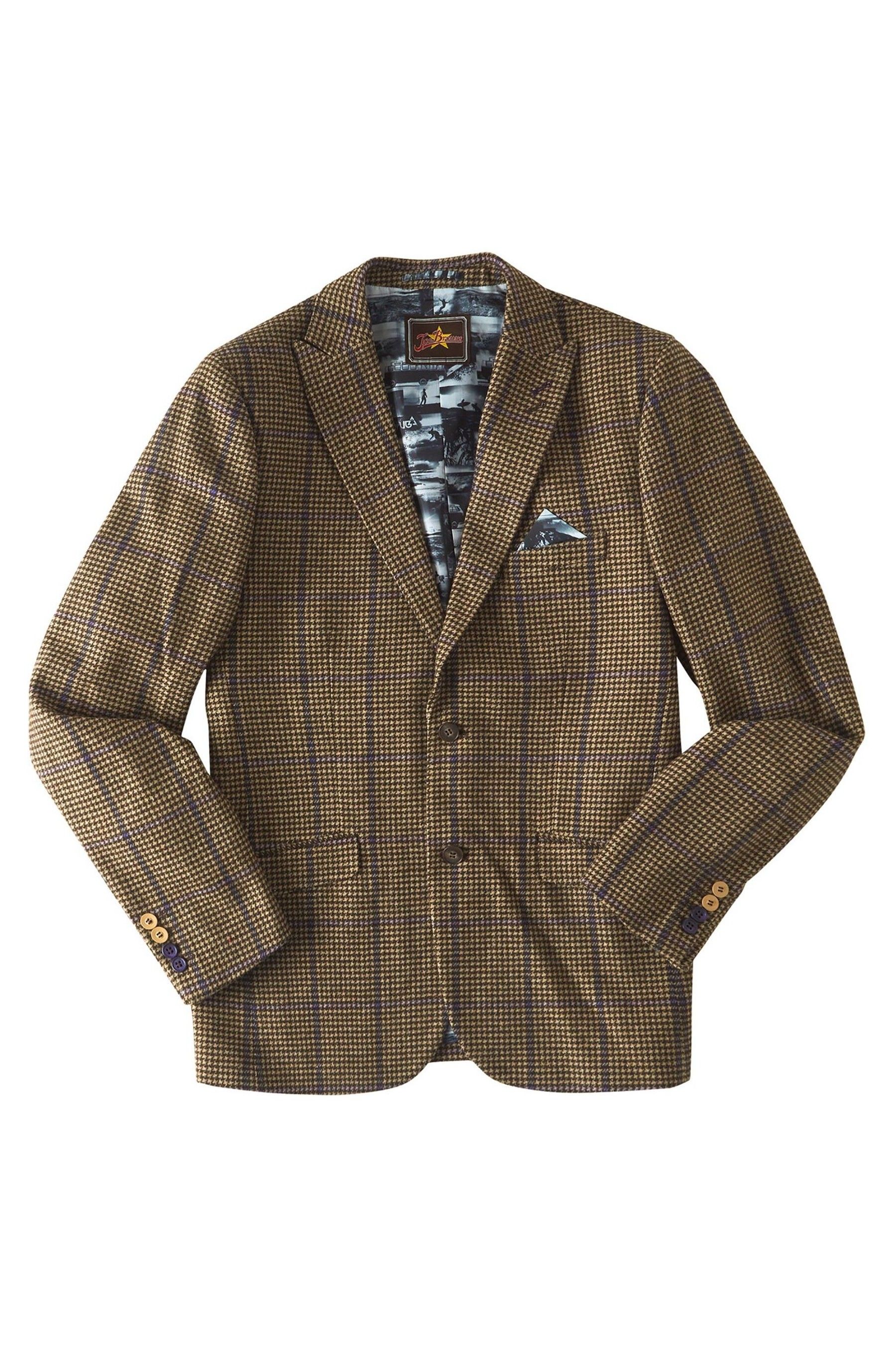 Buy Joe Browns Brown Vintage Style Tweed Check Blazer from Next Luxembourg