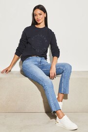 Lipsy Navy Blue Round Neck Sweatshirt - Image 3 of 5