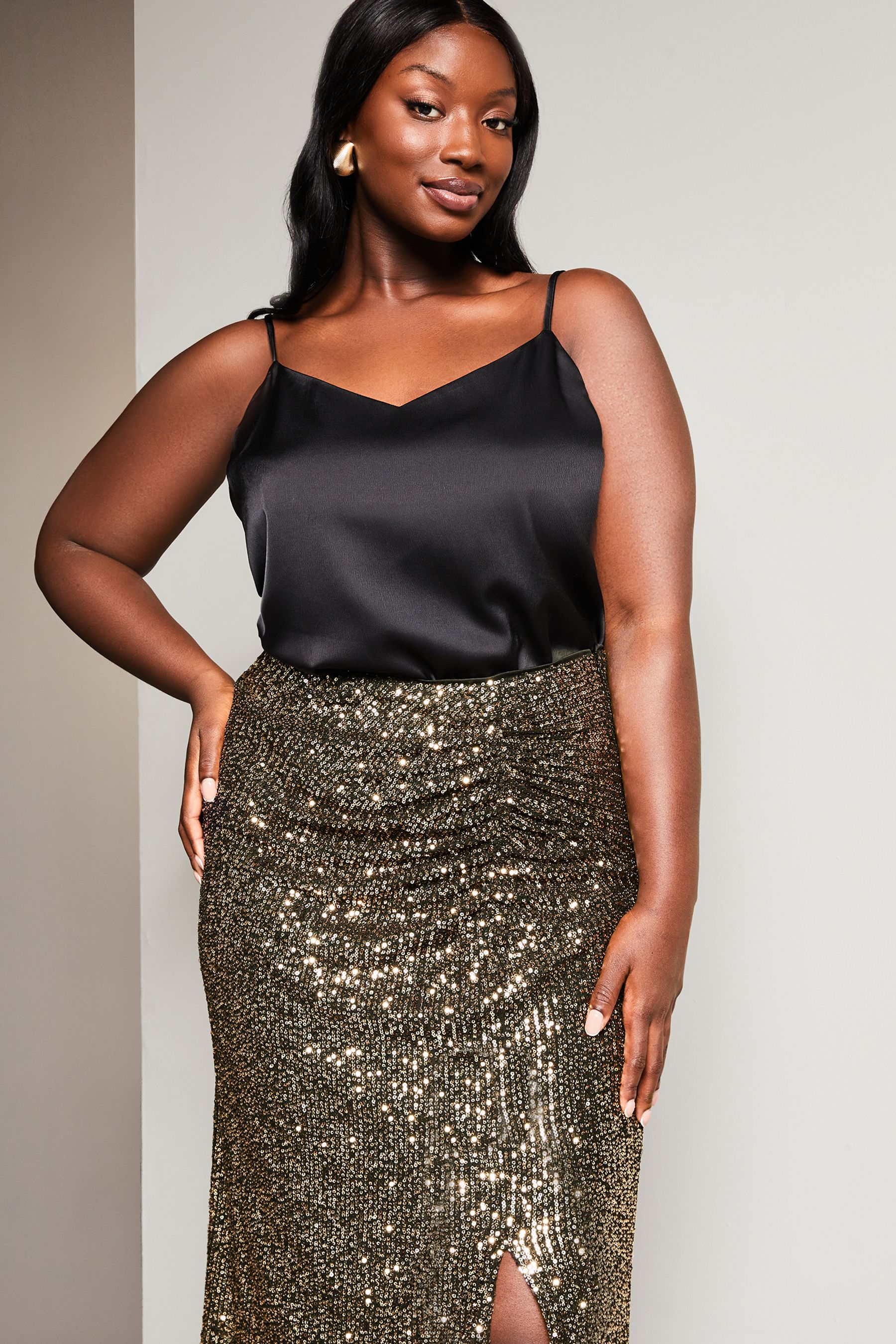 Midi skirt plus size sequin skirt online