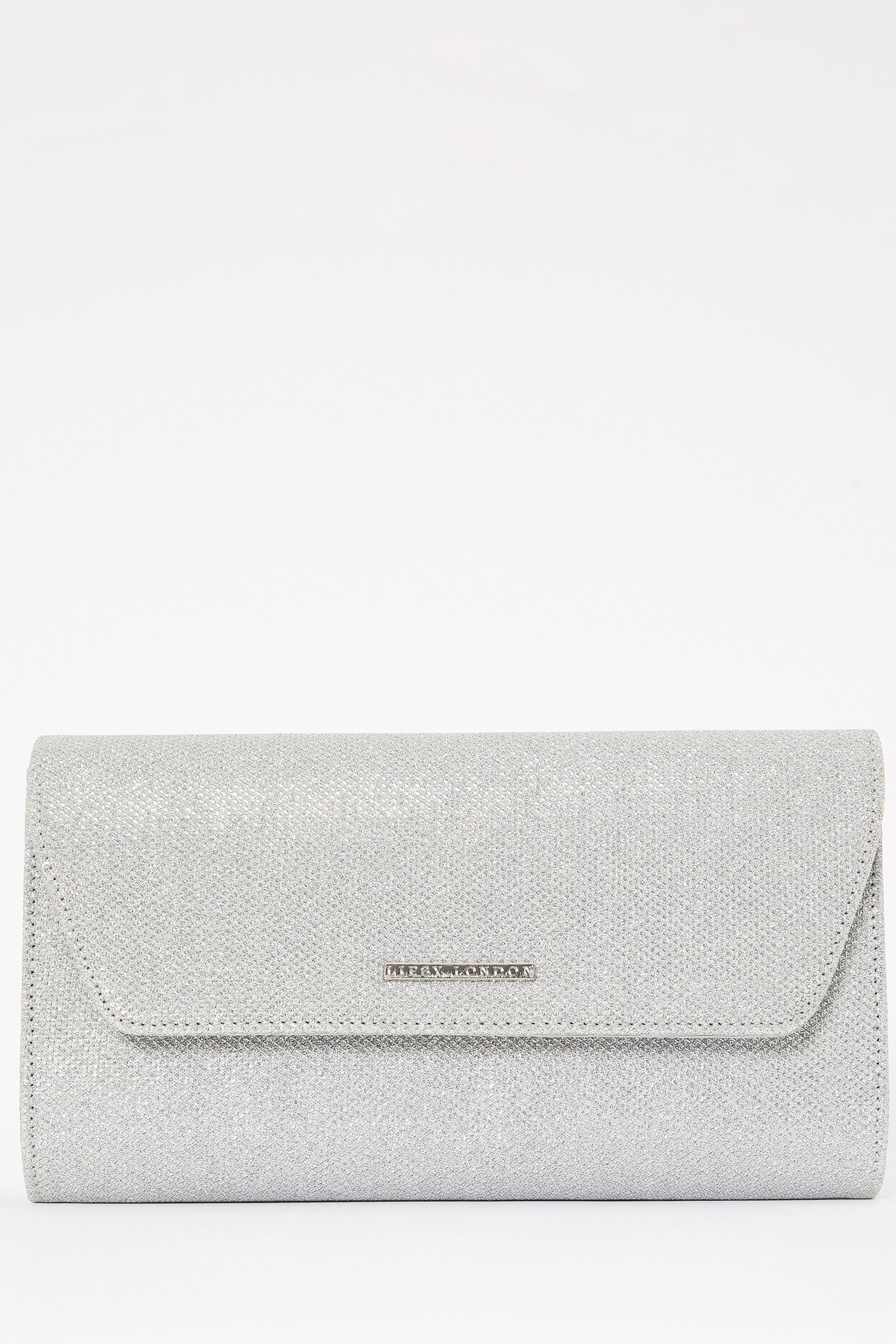 Lipsy silver clutch bag deals