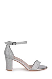 Linzi Silver Francine Open Toe Closed Back Block Heeled Sandal - Image 2 of 4