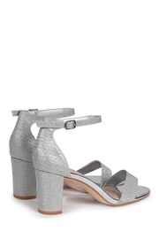 Linzi Silver Francine Open Toe Closed Back Block Heeled Sandal - Image 4 of 4