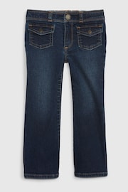 Gap Dark Blue 70s Flare Washwell Jeans (6mths-5yrs) - Image 1 of 3