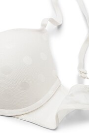 Victoria's Secret PINK Coconut White Dot Mesh Push Up Bra - Image 4 of 4