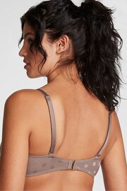 Victoria's Secret PINK Iced Coffee Brown Dot Mesh Lightly Lined Demi Bra - Image 2 of 4