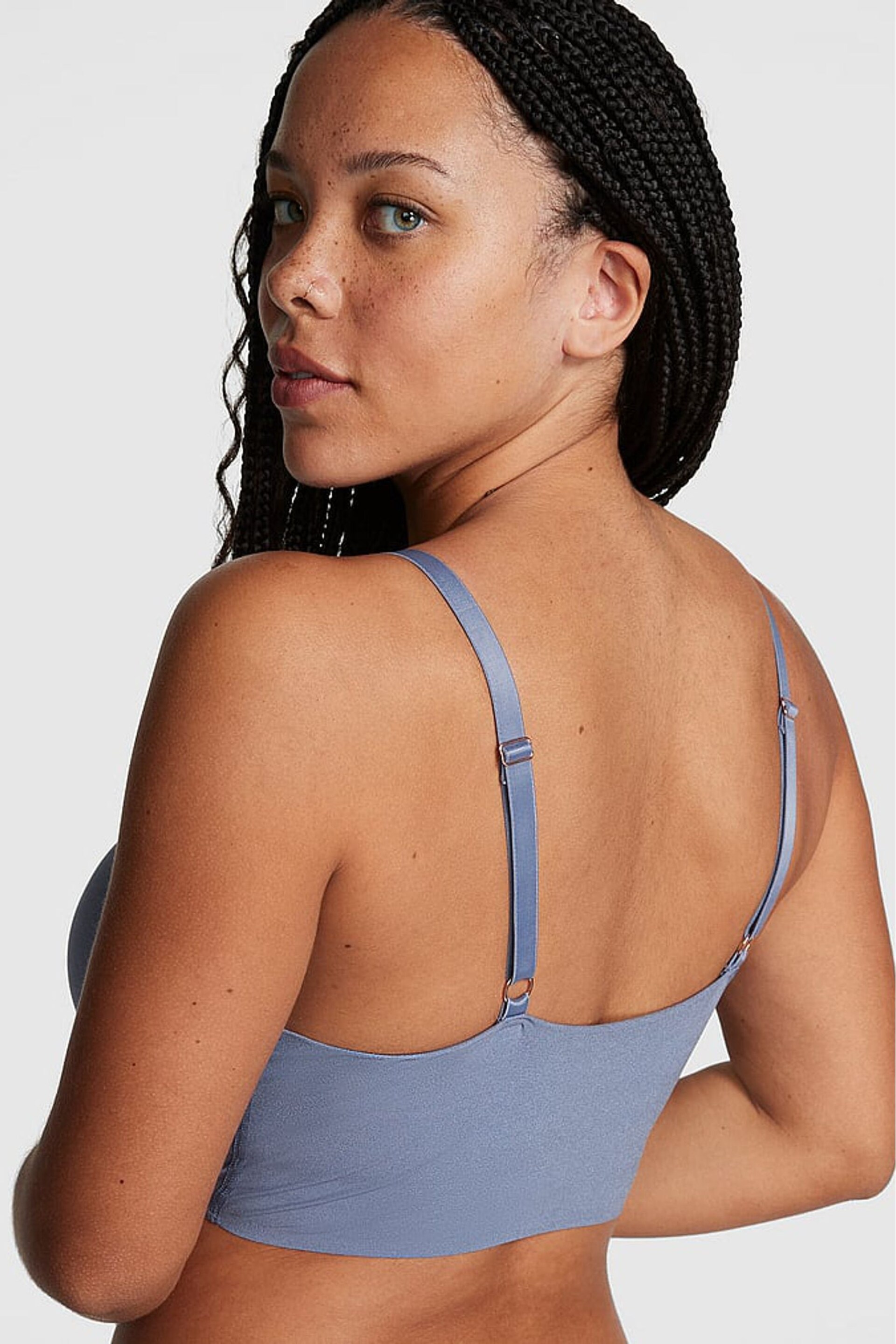 Victoria's Secret PINK Dusty Iris Blue Non Wired Push Up Lounge Bralette - Image 2 of 4