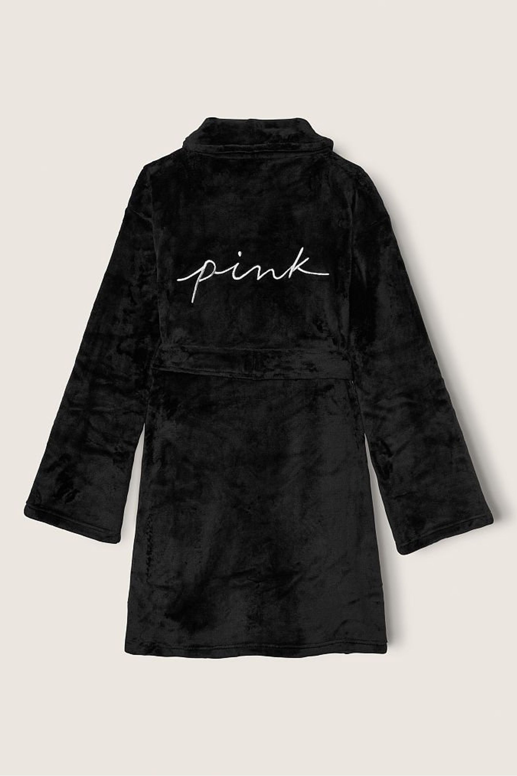Buy Victoria s Secret PINK Pure Black Cosy Long Sleeve Dressing Gown from the Next UK online shop