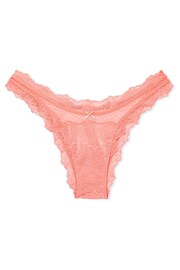 Victoria's Secret Neon Nectar Orange Brazilian Lace Knickers - Image 3 of 3