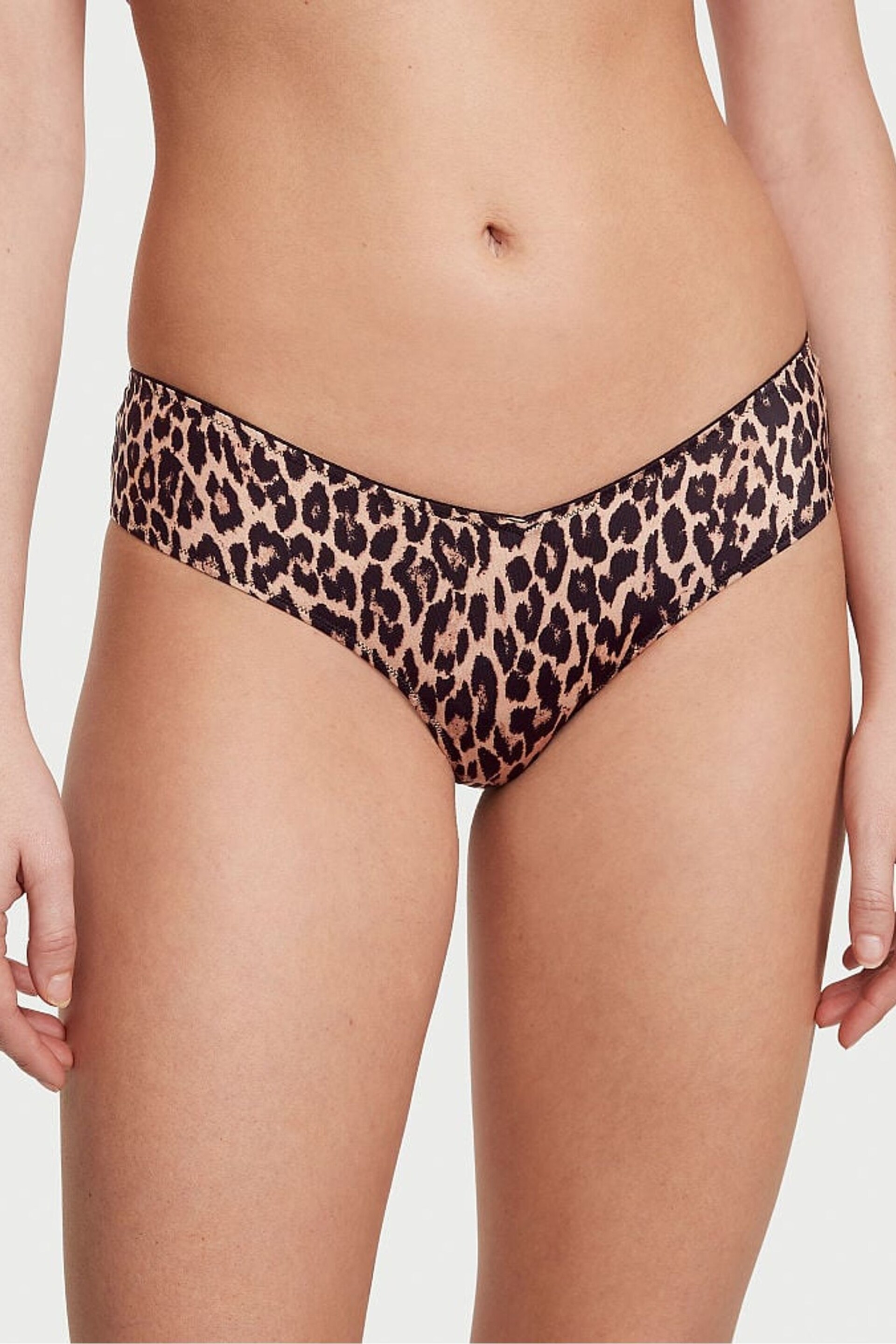 Victoria's Secret Sexy Leopard Brown Cheeky Knickers - Image 1 of 3