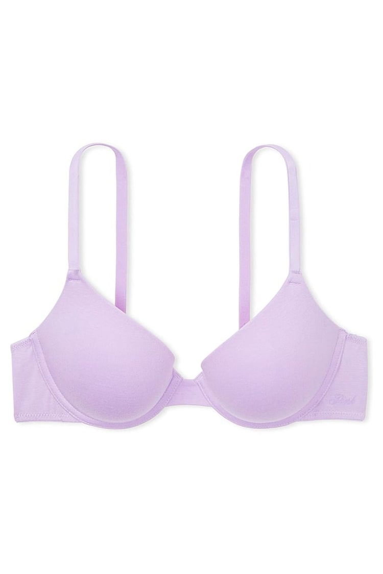 Victoria's Secret PINK Pastel Lilac Purple Push Up Cotton Bra - Image 4 of 4